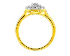 Apart Pierścionek z żółtego złota z diamentami - 0,40 ct - próba 585< Pierścionki