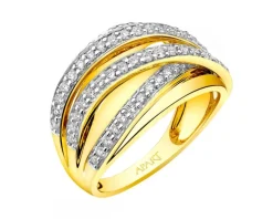 Hot Apart Pierścionek z żółtego złota z brylantami - 0,65 ct - próba 585