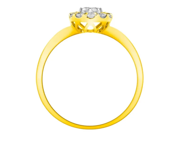 Apart Pierścionek z żółtego złota z brylantami - 0,33 ct - próba 585< Pierścionki