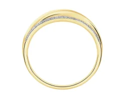 New Apart Pierścionek z żółtego złota z diamentami - 0,13 ct - próba 585