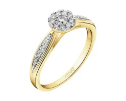 Online Apart Pierścionek z żółtego złota z brylantami - 0,25 ct - próba 585