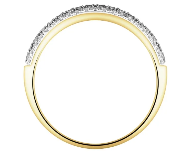 Apart Pierścionek z żółtego złota z diamentami - 0,41 ct - próba 585< Pierścionki
