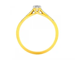 Sale Apart Pierścionek z żółtego złota z brylantami - 0,24 ct - próba 750