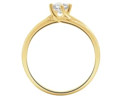 Sale Apart Pierścionek z żółtego złota z brylantem - 0,24 ct - próba 585