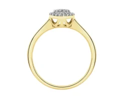 Best Apart Pierścionek z żółtego złota z diamentami - 0,10 ct - próba 585