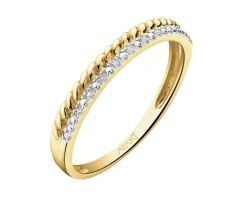 Apart Pierścionek z żółtego złota z diamentami - 0,02 ct - próba 375< Wszystkie