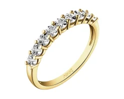 Apart Pierścionek z żółtego złota z diamentami - 0,03 ct - próba 375< Pierścionki