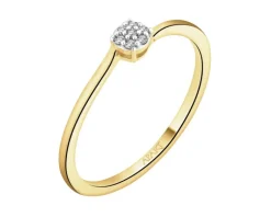 Apart Pierścionek z żółtego złota z diamentami - 0,03 ct - próba 375< Wszystkie