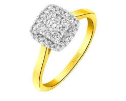 Sale Apart Pierścionek z żółtego złota z diamentami - 0,33 ct - próba 585