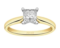 Apart Pierścionek z żółtego złota z diamentem - SI2/H - 1,00 ct - próba 750