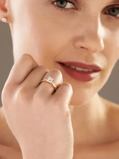 Apart Pierścionek z żółtego złota z diamentem - SI2/H - 1,00 ct - próba 750