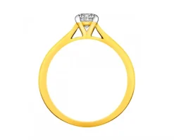 Apart Pierścionek z żółtego złota z brylantem - 0,18 ct - próba 750