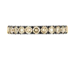 Apart Pierścionek z żółtego złota z brylantami Champagne - 0,77 ct - próba 585