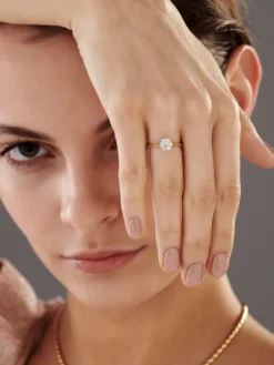 Hot Apart Pierścionek z żółtego złota z brylantami - 0,30 ct - próba 585