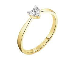 New Apart Pierścionek z żółtego złota z diamentem laboratoryjnym - serce - 0,25 ct - próba 585