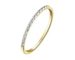 Outlet Apart Pierścionek z żółtego złota z diamentami - 0,04 ct - próba 375