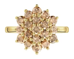 Apart Pierścionek z żółtego złota z brylantami Champagne - 1,56 ct - próba 585< Pierścionki