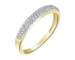 Apart Pierścionek z żółtego złota z diamentami - 0,13 ct - próba 585< Pierścionki