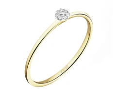 Apart Pierścionek z żółtego złota z diamentami - 0,02 ct - próba 375< Pierścionki