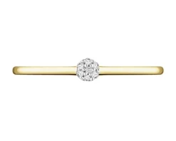 Apart Pierścionek z żółtego złota z diamentami - 0,02 ct - próba 375< Pierścionki