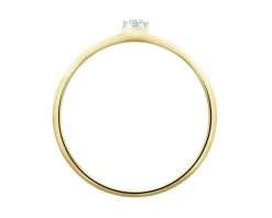 Apart Pierścionek z żółtego złota z diamentami - 0,02 ct - próba 375< Pierścionki