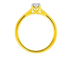 Apart Pierścionek z żółtego złota z brylantem - 0,20 ct - próba 585< Pierścionki