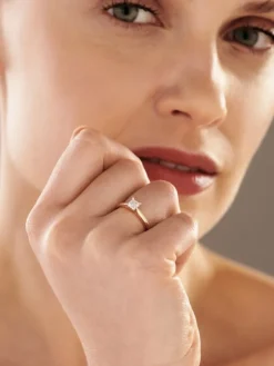 Hot Apart Pierścionek z żółtego złota z diamentem - VS2/G - 0,50 ct - próba 585