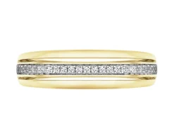 Apart Pierścionek z żółtego złota z diamentami - 0,09 ct - próba 585< Wszystkie