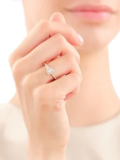 Outlet Apart Pierścionek z żółtego złota z diamentami - 0,32 ct - próba 585