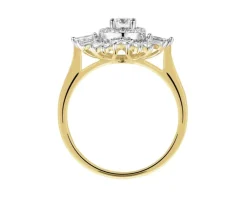 Sale Apart Pierścionek z żółtego złota z diamentami - 0,57 ct - próba 585