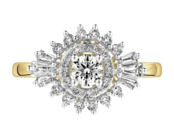 Sale Apart Pierścionek z żółtego złota z diamentami - 0,57 ct - próba 585