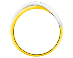 Online Apart Pierścionek z żółtego złota z diamentami - 0,08 ct - próba 585