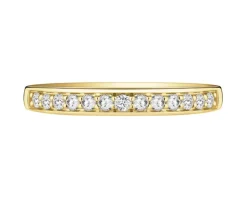 Online Apart Pierścionek z żółtego złota z brylantami - 0,19 ct - próba 585