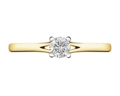 Apart Pierścionek z żółtego złota z brylantem - 0,31 ct - próba 750< Pierścionki