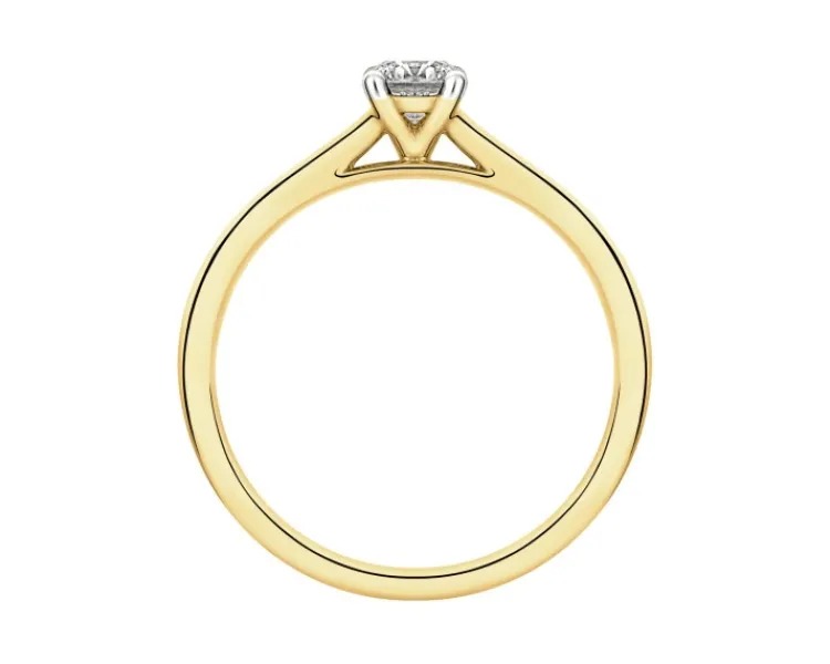Apart Pierścionek z żółtego złota z brylantem - 0,31 ct - próba 750< Pierścionki