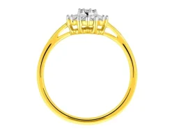 New Apart Pierścionek z żółtego złota z diamentami - 0,18 ct - próba 585