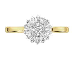 New Apart Pierścionek z żółtego złota z diamentami - 0,18 ct - próba 585