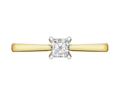 Apart Pierścionek z żółtego złota z diamentem laboratoryjnym - 0,31 ct - próba 585< Wszystkie