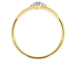 Apart Pierścionek z żółtego złota z diamentami - 0,05 ct - próba 375< Wszystkie