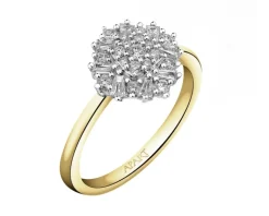 Apart Pierścionek z żółtego złota z diamentami - 0,39 ct - próba 585< Pierścionki