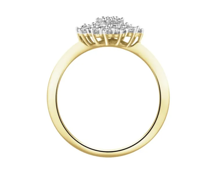 Apart Pierścionek z żółtego złota z diamentami - 0,39 ct - próba 585< Pierścionki