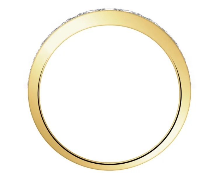 Apart Pierścionek z żółtego złota z brylantami laboratoryjnymi - 0,50 ct - próba 585< Wszystkie