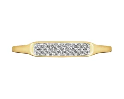 Clearance Apart Pierścionek z żółtego złota z diamentami - 0,05 ct - próba 585