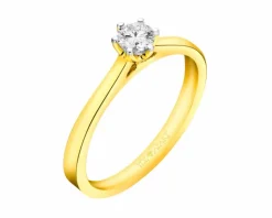 Apart Pierścionek z żółtego złota z brylantem - 0,18 ct - próba 750