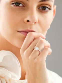 Sale Apart Pierścionek z żółtego złota z diamentami laboratoryjnymi - 1,00 ct - próba 750