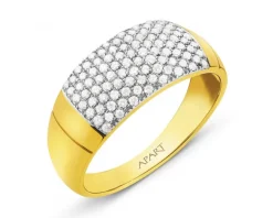 Sale Apart Pierścionek z żółtego złota z brylantami - 0,40 ct - próba 585