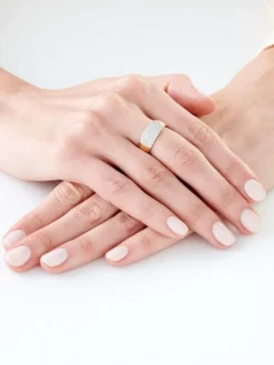 Sale Apart Pierścionek z żółtego złota z brylantami - 0,40 ct - próba 585