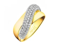 Apart Pierścionek z żółtego złota z brylantami - 0,63 ct - próba 585< Pierścionki