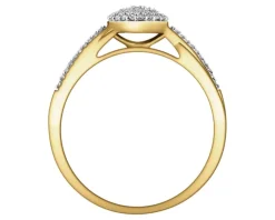 Apart Pierścionek z żółtego złota z brylantami - 0,15 ct - próba 585< Pierścionki
