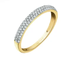 Apart Pierścionek z żółtego złota z diamentami - 0,24 ct - próba 585< Pierścionki